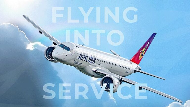 Inaugural Flight for Airlink’s new Embraer E195-E2 Aircraft