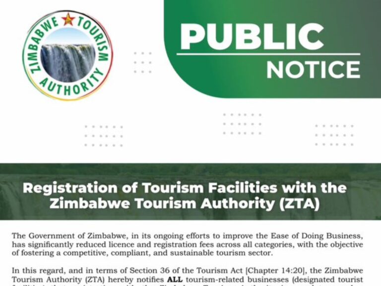 New Mandatory Registration Deadline for Tourism Businesses in Zimbabwe